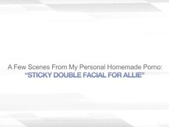 STICKY DOUBLE FACIAL FOR ALLIE – MMF THREESOME Thumb