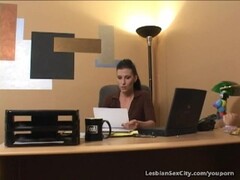 Hot Lesbians Get Wild At The Office Thumb