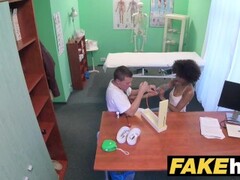 Fake Hospital Doctor gives sexy ebony Brazilian student a hard fucking Thumb