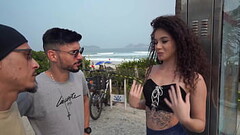 20 years old perfect body Brazilian beauty, Bruna SANTOS self-fisted &amp_ fucked by huge dicks (DAP Thumb
