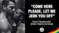 Two male roommates jerk off to each other | Erotic audio for women | Gay first time | Audio porn Thumb