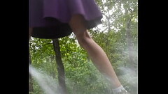 Femboy flashes ass in forest Thumb