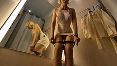 Risky Masturbation In The Fitting Room. What Happens If I Get Caught Public Finger Fucking Thumb