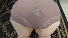 Mature white fat ass bbw busty milf dress up in sexy booty shorts leggings and working out, then get Thumb