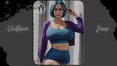 AI: Vibrant blue hair and dark glasses DOMINATRIX - Part 1 - Waifu Models #003 Thumb