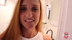 Minha esposa saiu e eu coloquei a melhor amiga dela, uma ruiva peituda para mamar at&eacute_ leitar  Thumb