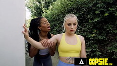 OOPSIE - Hot Kira Noir'_s Bestie Gets Aroused While Seeing Hot Woman Walking Her Husband With A  Thumb