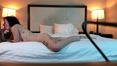 Hot Tatted Petite Beauty Sucks Huge Dick Thumb