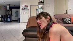 Slut Lety Howl in training submissive'_s master fuck her ass and mouth but let her cum Thumb