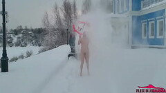 Wild Wet MILF Warms up with a Hot Dick after Snowfall Thumb