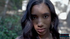 Ebony MILF with big natural boobs Brookliyn solo softcore video for Playboy Thumb