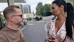 Pornstar Ania Kinski gets fucked in the ass by a fan who wants to try out in the porn industry Thumb