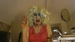 Cross-dressed, Sissy Sub Slut, TGirl, Sarah Millward - Loves her clitty sucked and hole rammed by a  Thumb