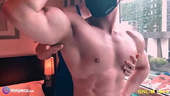 He has incredible muscles! ️?Come and watch it join the website dedicated to Nipple Play and Pec Mus Thumb