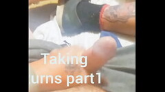 Taking turns. Tony and Regina masterbate for each other Thumb