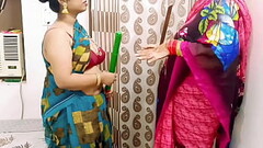 xxx Indian threesome sex with desi wife and Indian maid Thumb