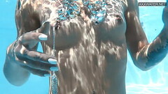 Euro blonde small tits pornstar Zazie swimming naked Thumb