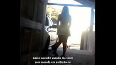 Casada Novinha iniciante a Dama de Espada com consolo em via p&uacute_blica Thumb