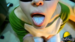 night beautiful Blowjob with tongue and swallow before bed Thumb